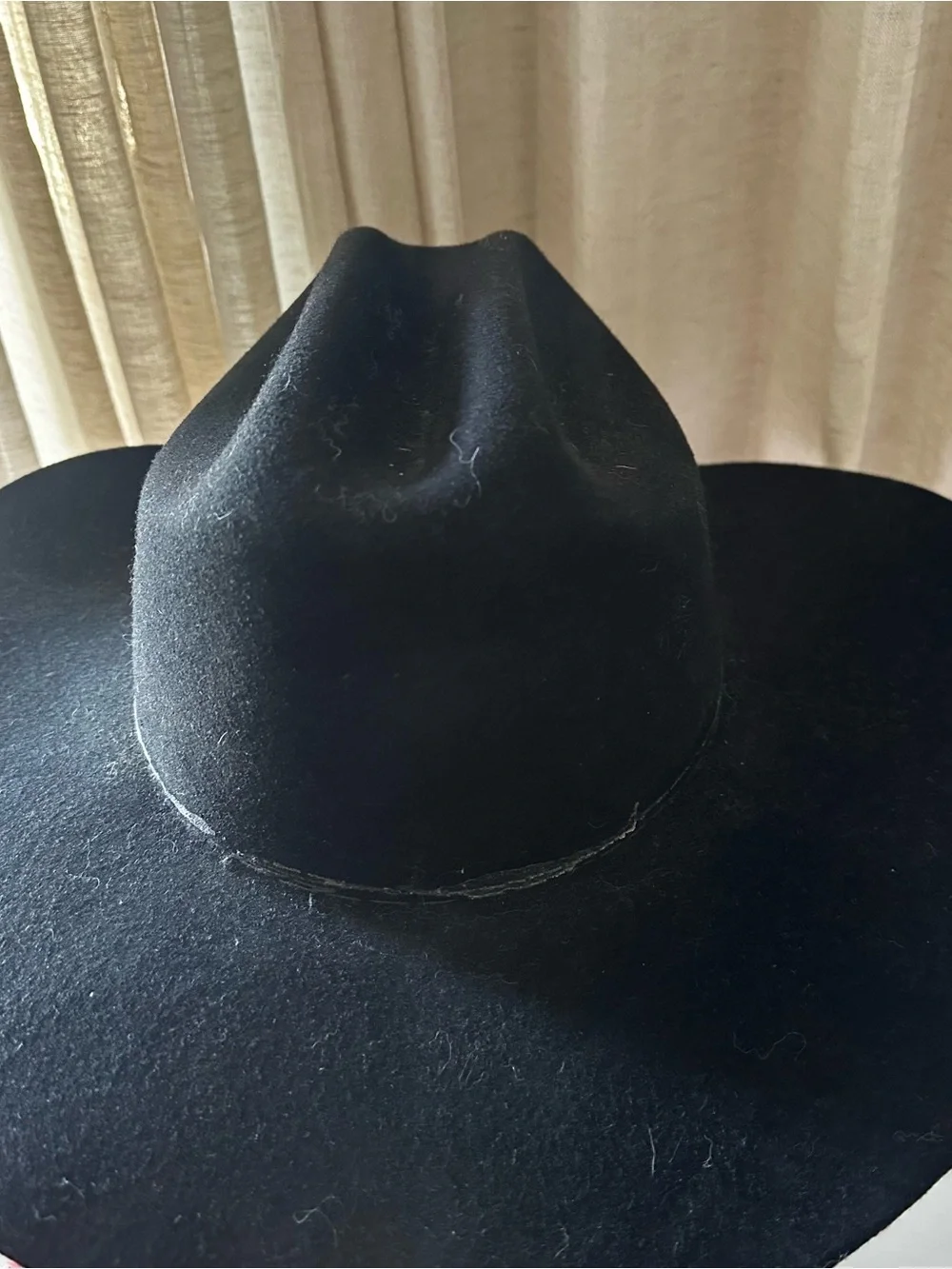 Justin by Milano Hat Co Black XX 100% wool cowboy hat western headwear size 7.5